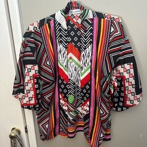 Colorful Geometric Patterned Top